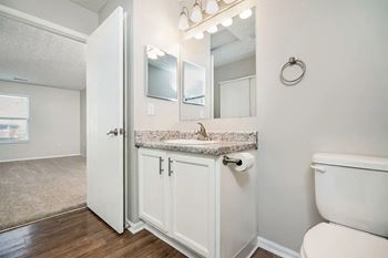 Vinyl flooring in kitchen and baths
